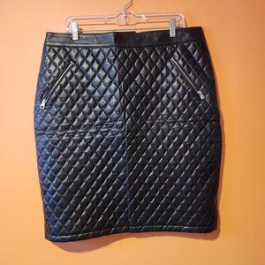 LEATHER RUIYI  NEW black skirt size XXL